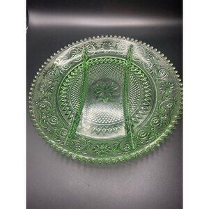 Tiara Divided Relish Tray Chantilly Green